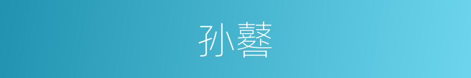 孙鼛的同义词