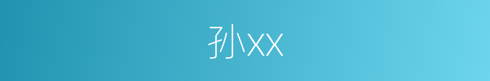 孙xx的同义词