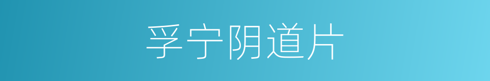孚宁阴道片的同义词