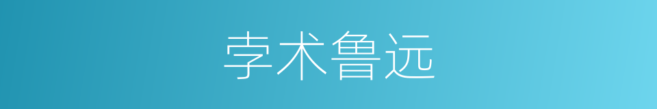 孛术鲁远的同义词