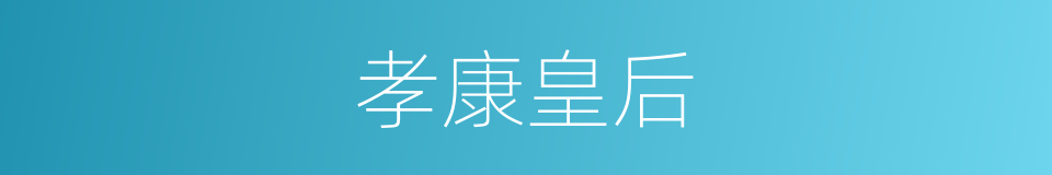 孝康皇后的同义词