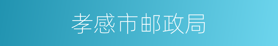 孝感市邮政局的同义词