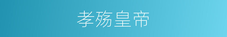 孝殇皇帝的同义词