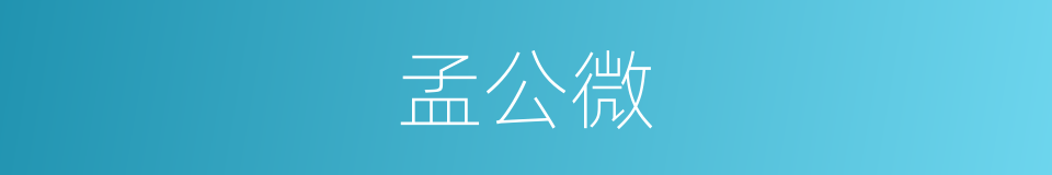 孟公微的同义词