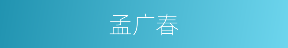 孟广春的同义词