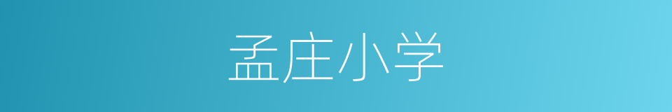 孟庄小学的同义词