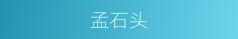 孟石头的同义词