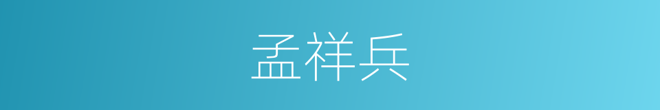 孟祥兵的同义词