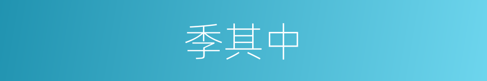 季其中的同义词