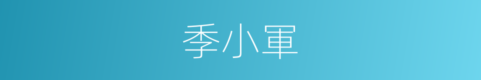 季小軍的同義詞