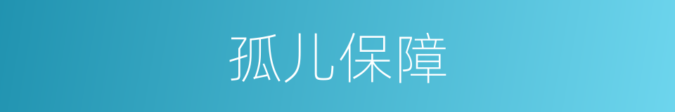 孤儿保障的同义词