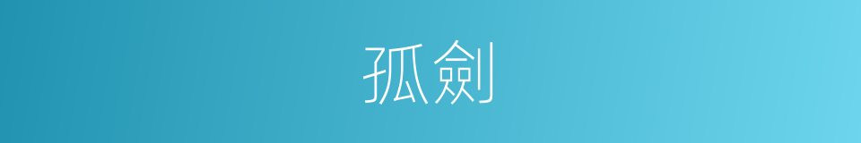 孤劍的意思