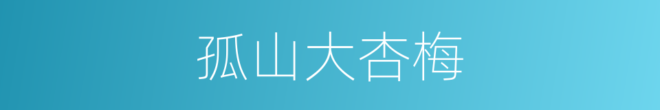 孤山大杏梅的同义词