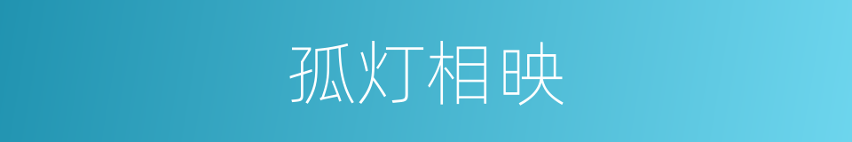 孤灯相映的同义词