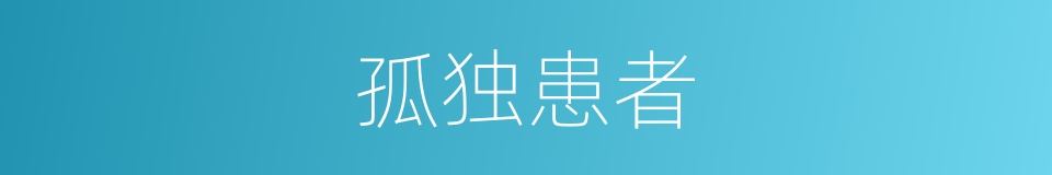 孤独患者的同义词