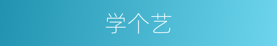 学个艺的同义词