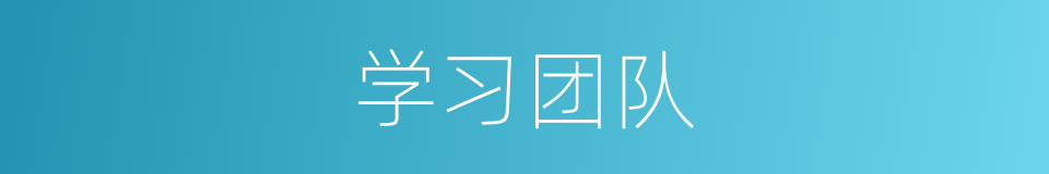学习团队的同义词