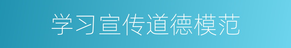 学习宣传道德模范的同义词