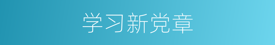 学习新党章的同义词