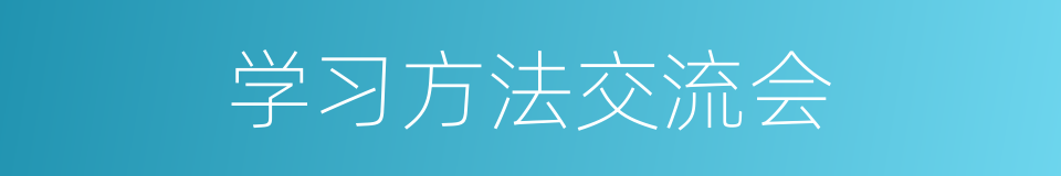 学习方法交流会的同义词