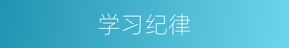 学习纪律的同义词
