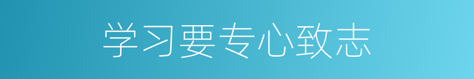 学习要专心致志的同义词