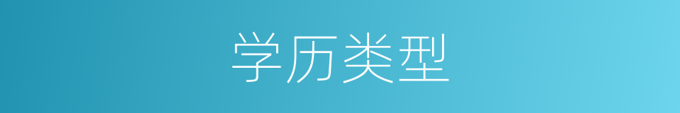 学历类型的同义词