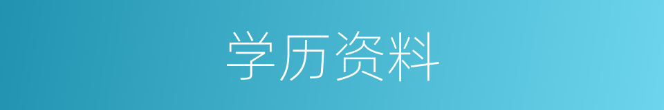 学历资料的同义词