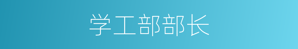学工部部长的同义词