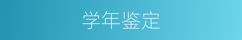 学年鉴定的同义词