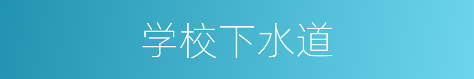 学校下水道的同义词