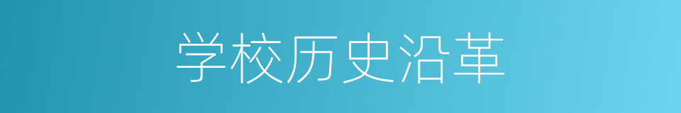 学校历史沿革的同义词