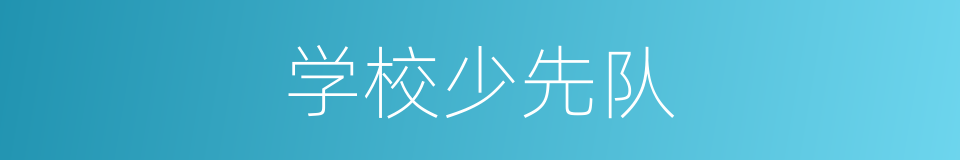 学校少先队的同义词