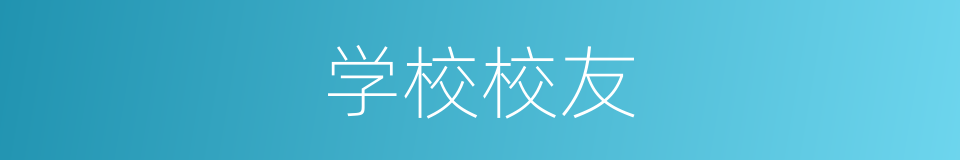 学校校友的同义词
