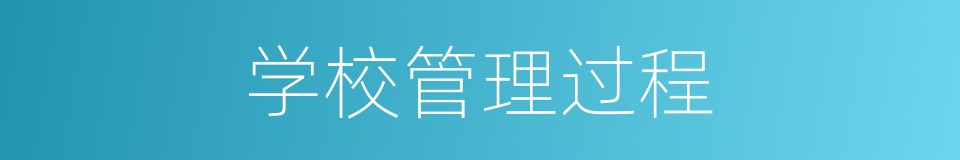 学校管理过程的同义词