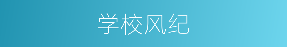 学校风纪的同义词