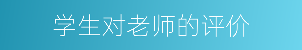学生对老师的评价的同义词