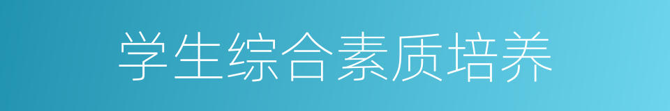 学生综合素质培养的同义词