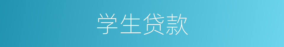 学生贷款的同义词