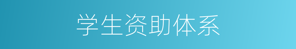 学生资助体系的同义词