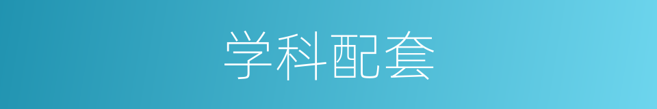 学科配套的同义词