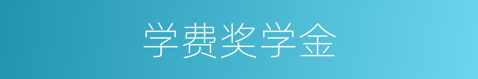 学费奖学金的同义词