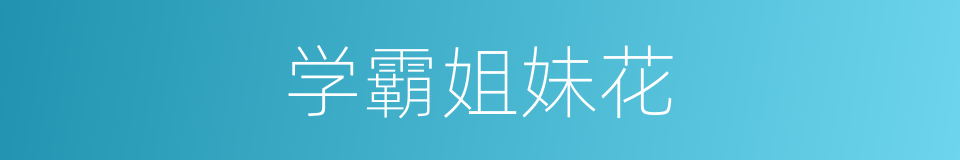 学霸姐妹花的同义词