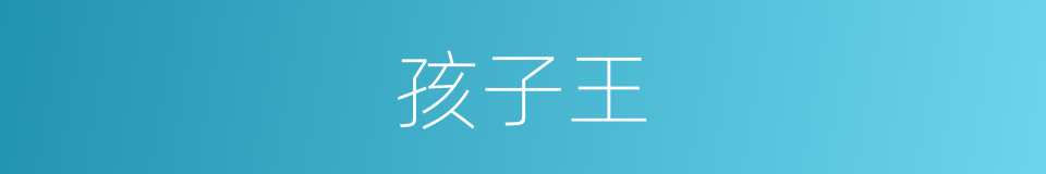 孩子王的意思