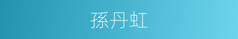 孫丹虹的同義詞