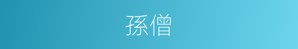孫僧的同義詞