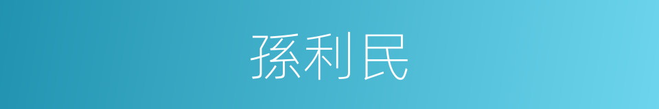 孫利民的同義詞