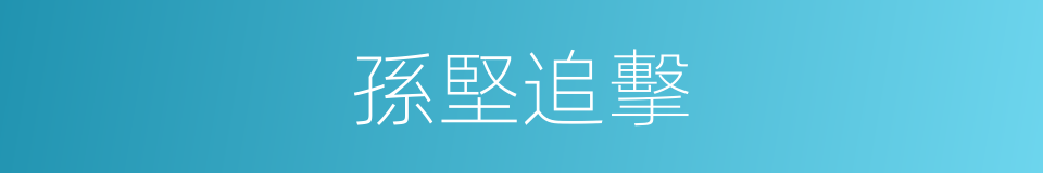 孫堅追擊的同義詞