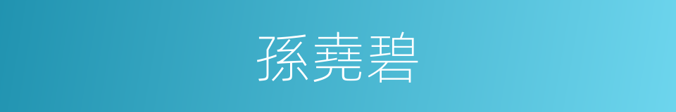 孫堯碧的同義詞