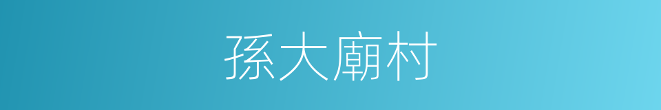 孫大廟村的同義詞